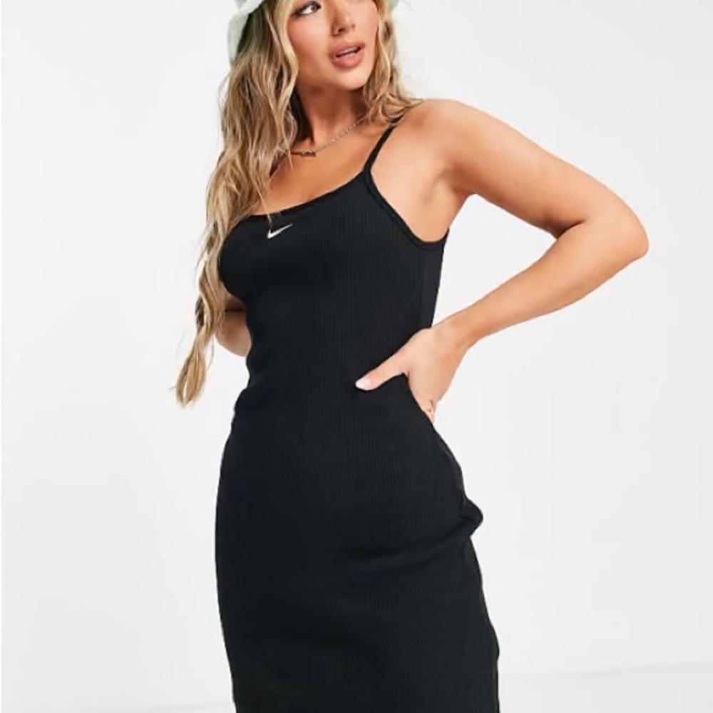 Nike Black Ribbed Dress